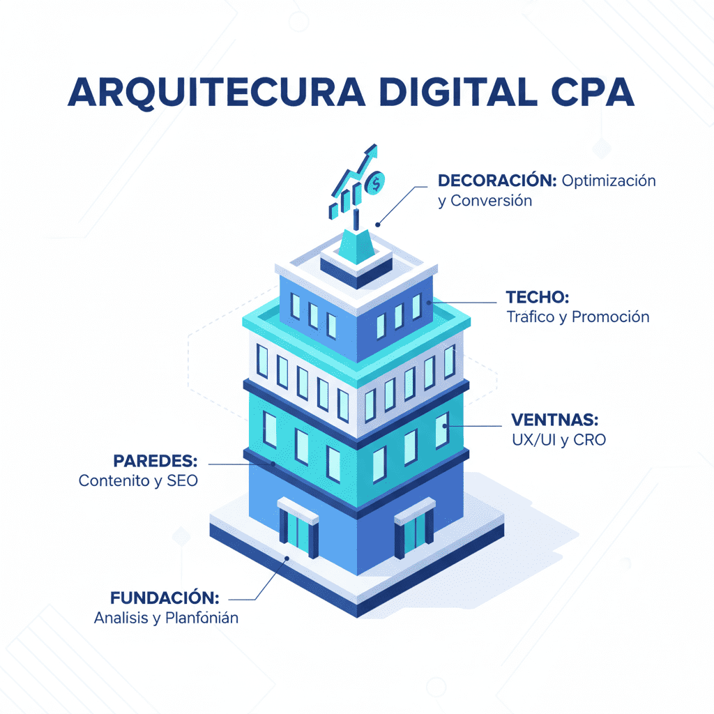 "Arquitectura estratégica de CPA optimizada para conversiones"