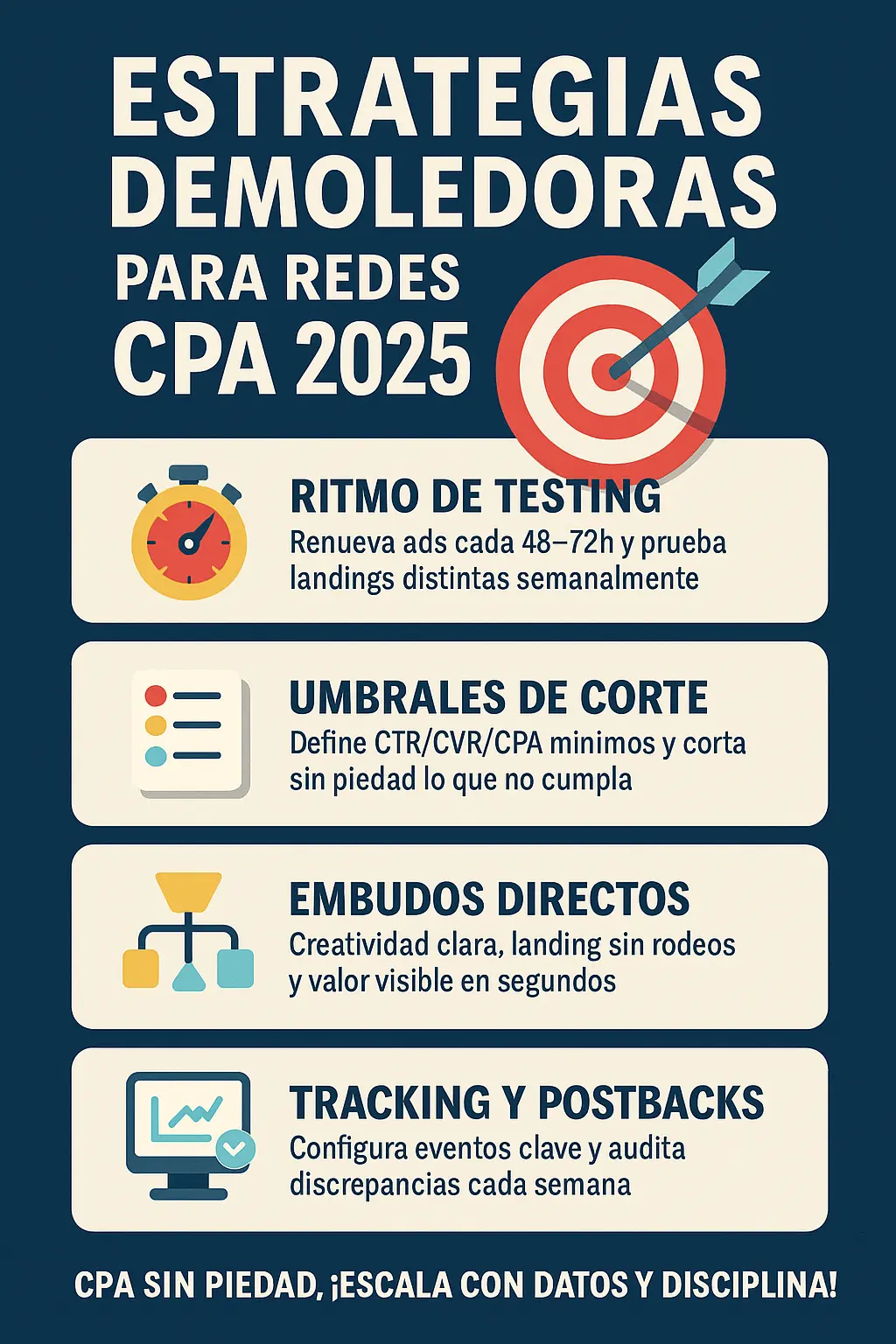 Estrategias demoledoras aplicables en Redes CPA 2025 con tácticas de escalado
